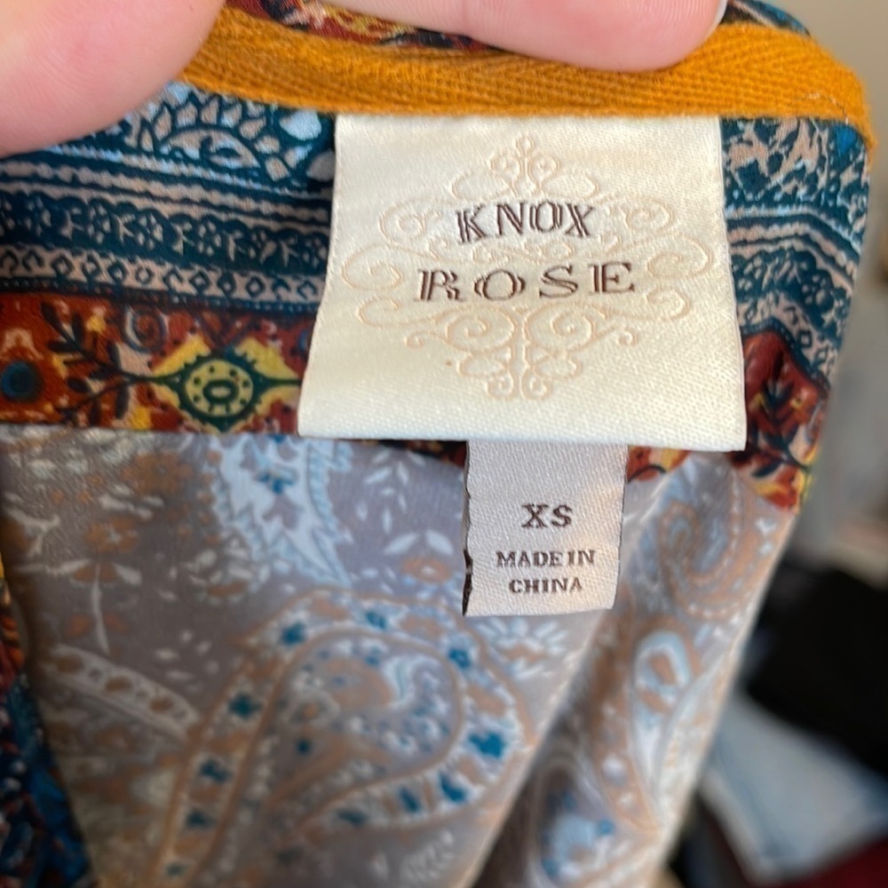 Knox Rose Peasant Boho Blouse Size XS - Picture 2 of 9